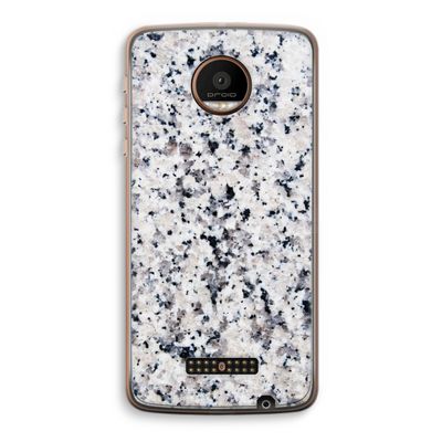 Gespikkelde marmer: Motorola Moto Z Force Transparant Hoesje