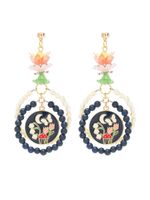 Amir Slama enamelled-mushroom beaded earrings - Multicolore