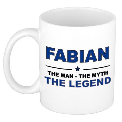 Fabian cadeau mok - man myth legend - naam koffiemok - 300 ml - collega - vaderdag Fabian cadeau mok - man myth legend - naam koffiemok - 300 ml - collega - vaderdag