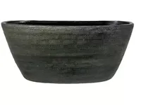 Planter tokio ovaal l43b15h19cm groen Planter tokio ovaal l43b15h19cm groen