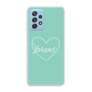 Forever heart pastel: Samsung Galaxy A73 Transparant Hoesje