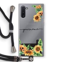 Zonnebloemen: Samsung Galaxy Note 10 Transparant Hoesje met koord