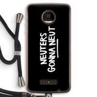 Neuters (zwart): Motorola Moto Z Force Transparant Hoesje met koord