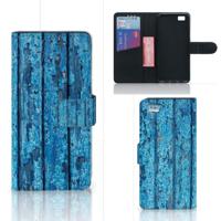 Huawei Ascend P8 Lite | Book Style Case | Wood Blue