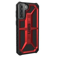 UAG Monarch Samsung Galaxy S21+ 5G Hybrid Case - Karmozijnrood / Zwart