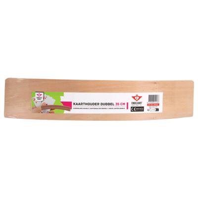 Longfield houten dubbele kaartenhouder 35 cm