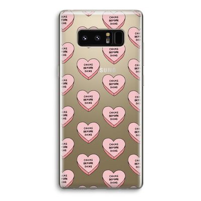 Chicks before dicks: Samsung Galaxy Note 8 Transparant Hoesje