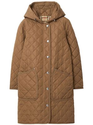 Burberry doudoune à capuche - Marron
