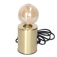 Tafellamp Goud - metaal - IP20 schakelaar - 7.5 x 7.5 x 10 cm - inclusief LED Retro lamp