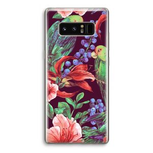 Papegaaien: Samsung Galaxy Note 8 Transparant Hoesje