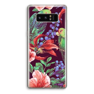 Papegaaien: Samsung Galaxy Note 8 Transparant Hoesje