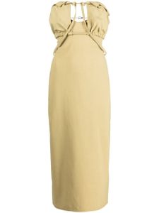 Jacquemus robe-bustier à découpe - Vert