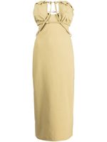 Jacquemus robe-bustier à découpe - Vert