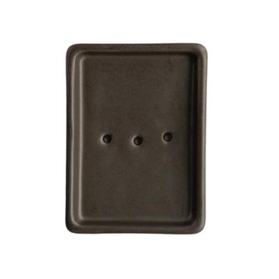 Day 1 Handgemaakt Keramieken Zeepbakje Zwart met Gaatjes Day 1 Handgemaakt Keramieken Zeepbakje Zwart met Gaatjes