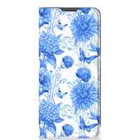 Smart Cover voor OnePlus 10 Pro Flowers Blue