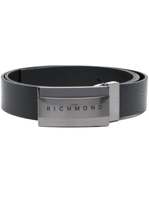 John Richmond ceinture à logo gravé - Noir
