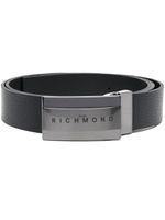 John Richmond ceinture à logo gravé - Noir John Richmond ceinture à logo gravé - Noir