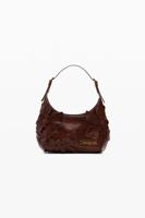 Glanzende mini bloemen tas - BROWN - U