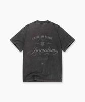 Jorcustom Handscript Loose Fit T-Shirt Heren Donkergrijs - Maat S - Kleur: Donkergrijs | Soccerfanshop