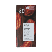 Fine dark date sugar 80% cacao bio 80 Gram