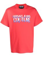 Versace Jeans Couture t-shirt en coton à logo imprimé - Rouge - thumbnail