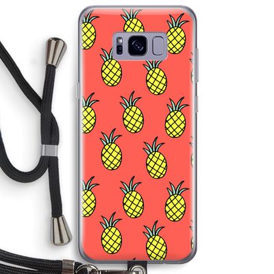 Ananas: Samsung Galaxy S8 Plus Transparant Hoesje met koord