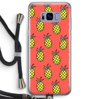 Ananas: Samsung Galaxy S8 Plus Transparant Hoesje met koord
