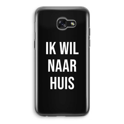 Ik wil naar huis - Zwart: Samsung Galaxy A5 (2017) Transparant Hoesje