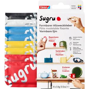 tesa Sugru Kneedlijm 41284-00001-00 Rood, Blauw, Geel, Zwart, Wit 8 stuk(s)