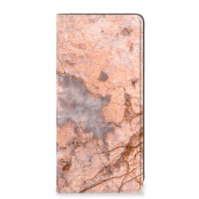 Samsung Galaxy A21s | Standcase | Marmer Oranje