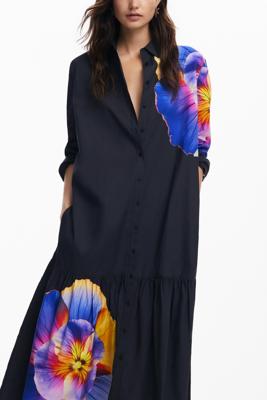 Bloemenoverhemdjurk M. Christian Lacroix - BLACK - XL