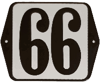 Huisnummer standaard nummer 66 - Warentuin mix