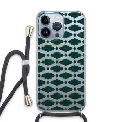 Moroccan tiles: iPhone 13 Pro Transparant Hoesje met koord