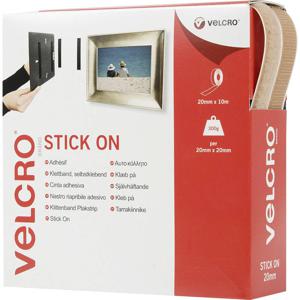 VELCRO® VEL-EC60221 Klittenband Om vast te plakken Haak- en lusdeel (l x b) 10000 mm x 20 mm Beige 10 m