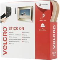 VELCRO® VEL-EC60221 Klittenband Om vast te plakken Haak- en lusdeel (l x b) 10000 mm x 20 mm Beige 10 m - thumbnail