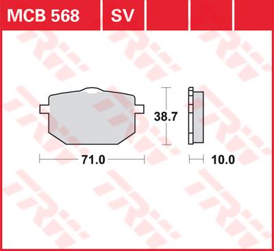 TRW Remblokken, en remschoenen voor de moto, MCB568SV Sinter street