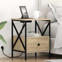 Nachtkastje 2 pcs Sonoma eiken 41,5 x 40,5 x 55 cm Bewerkt hout