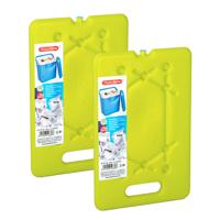 Platte dunne Koelelementen 800 gram - 2x - 30 x 20 x 1.5 cm - groen - Voor koelbox en koeltas Platte dunne Koelelementen 800 gram - 2x - 30 x 20 x 1.5 cm - groen - Voor koelbox en koeltas