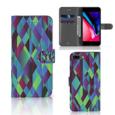 Apple iPhone 7 Plus | 8 Plus | Book Case | Abstract Green Blue