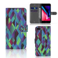 Apple iPhone 7 Plus | 8 Plus | Book Case | Abstract Green Blue