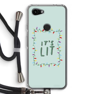 It's Lit: Pixel 3a Transparant Hoesje met koord