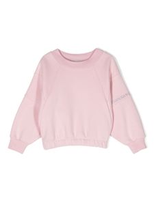 Monnalisa sweat en coton mélangé à logo imprimé - Rose