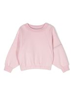 Monnalisa sweat en coton mélangé à logo imprimé - Rose