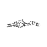 2x Zilveren armband sluitingen met ringkapje   - - thumbnail