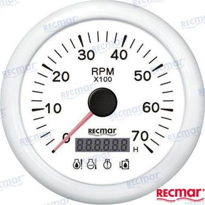 Relojes cuentavueltas y horarios RECKY07312 - CUENTAVUELTAS C/4 LED ALARMA 0/7000RPM B