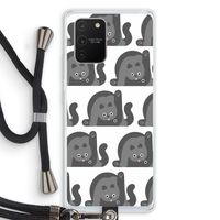 Cats: Samsung Galaxy S10 Lite Transparant Hoesje met koord Cats: Samsung Galaxy S10 Lite Transparant Hoesje met koord