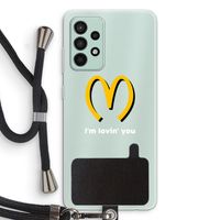 I'm lovin' you: Samsung Galaxy A52s 5G Transparant Hoesje met koord