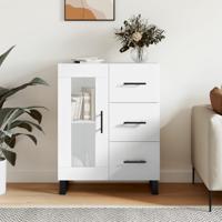 Dressoir 69,5x34x90 cm bewerkt hout hoogglans wit