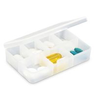 Medicijnen doosje/pillendoosje 7 vakjes transparant 8,5 cm - Pillendoosjes - thumbnail