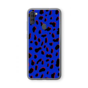 Blue Leopard: Samsung Galaxy A11 Transparant Hoesje